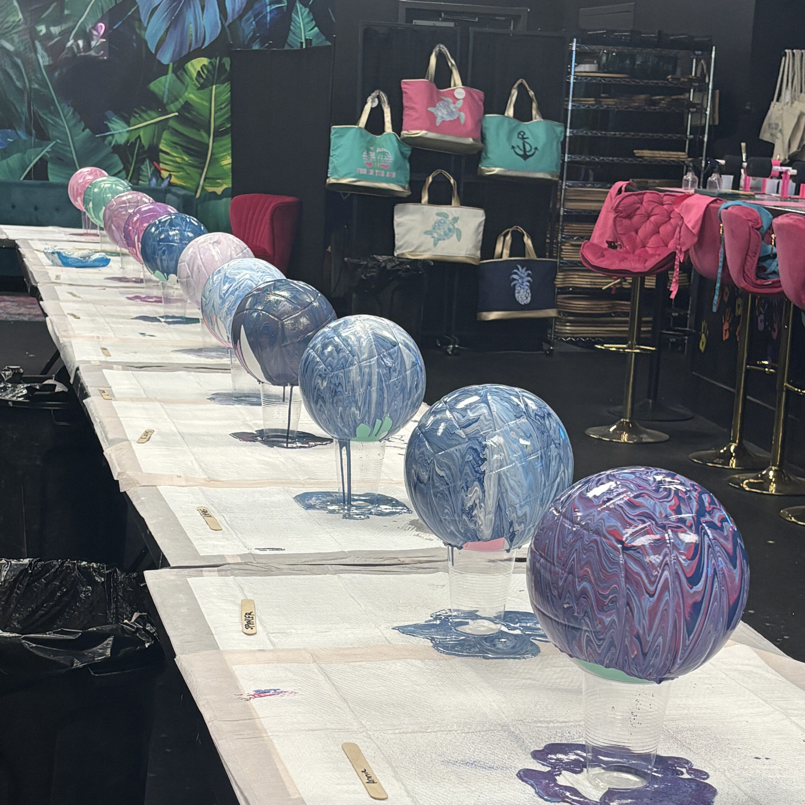 Team bonding event at Creative Escapes Art Cafe Hilton Head Island