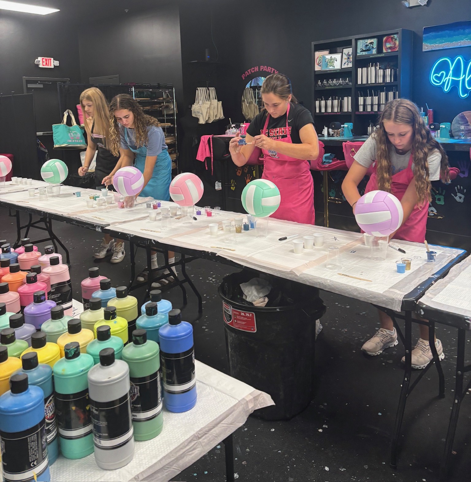 Team event art class Creative Escapes Art Cafe HHI