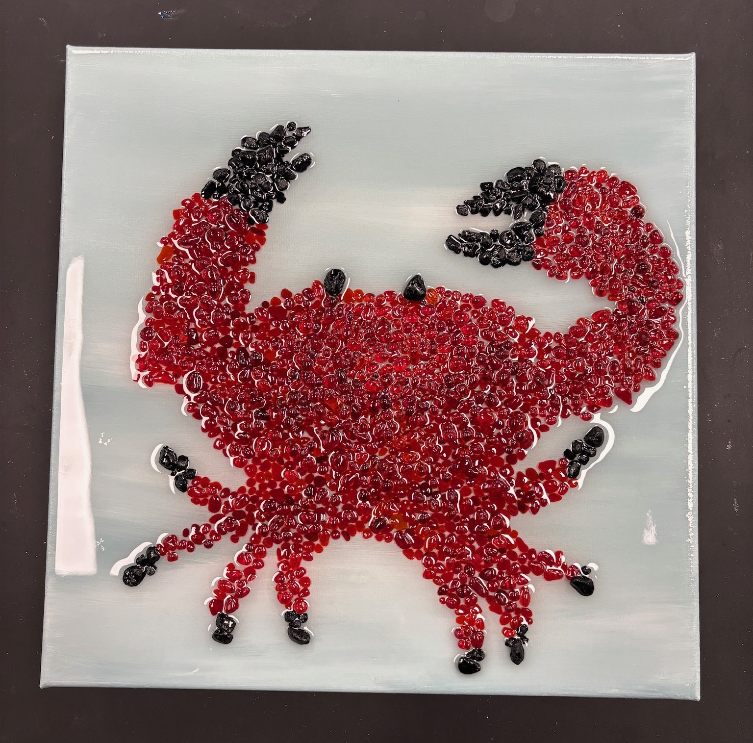 Resin and glass art workshop at Creative Escapes Art Cafe Hilton Head Island