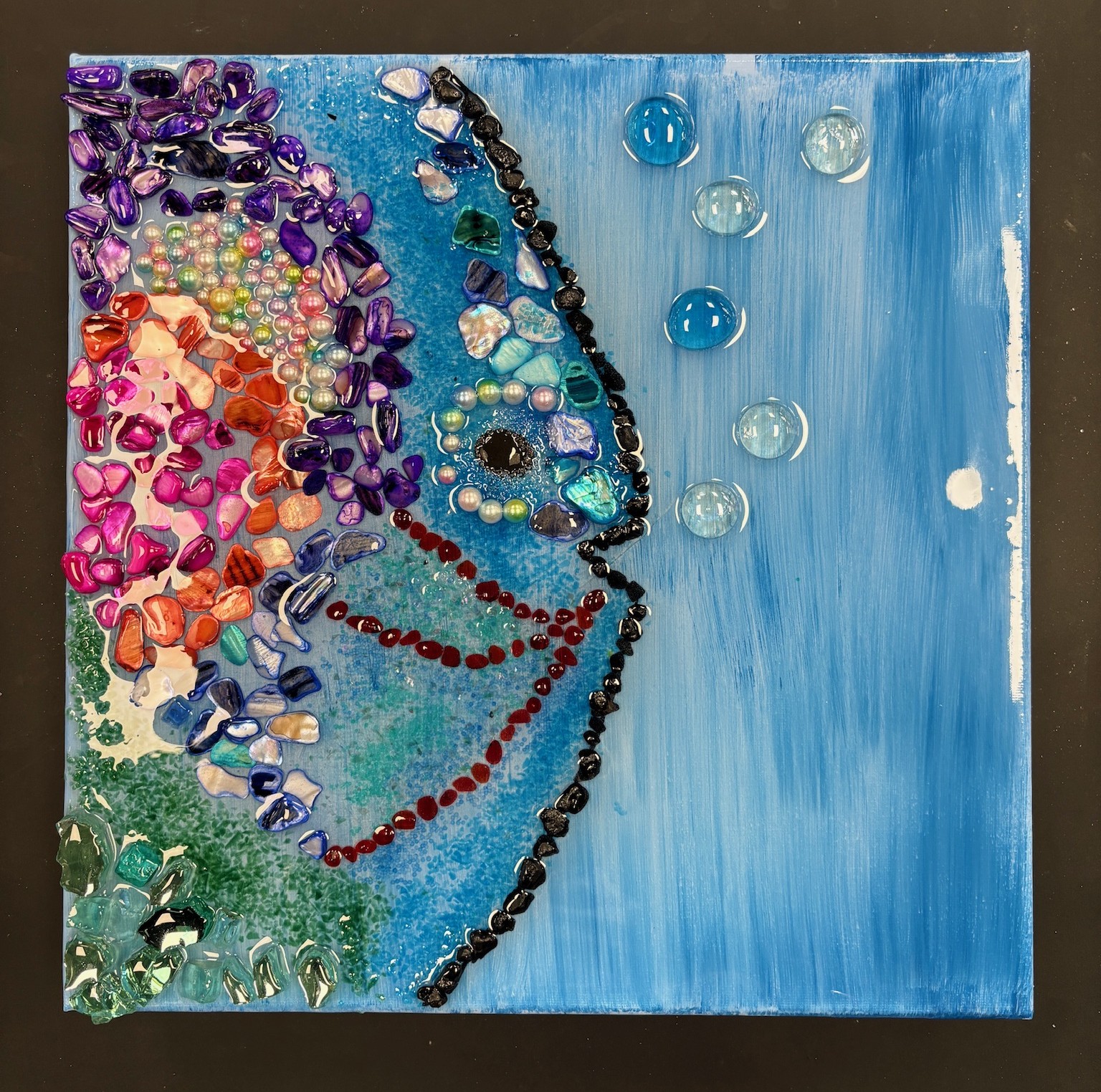 Glass mosaic resin art Hilton Head Island