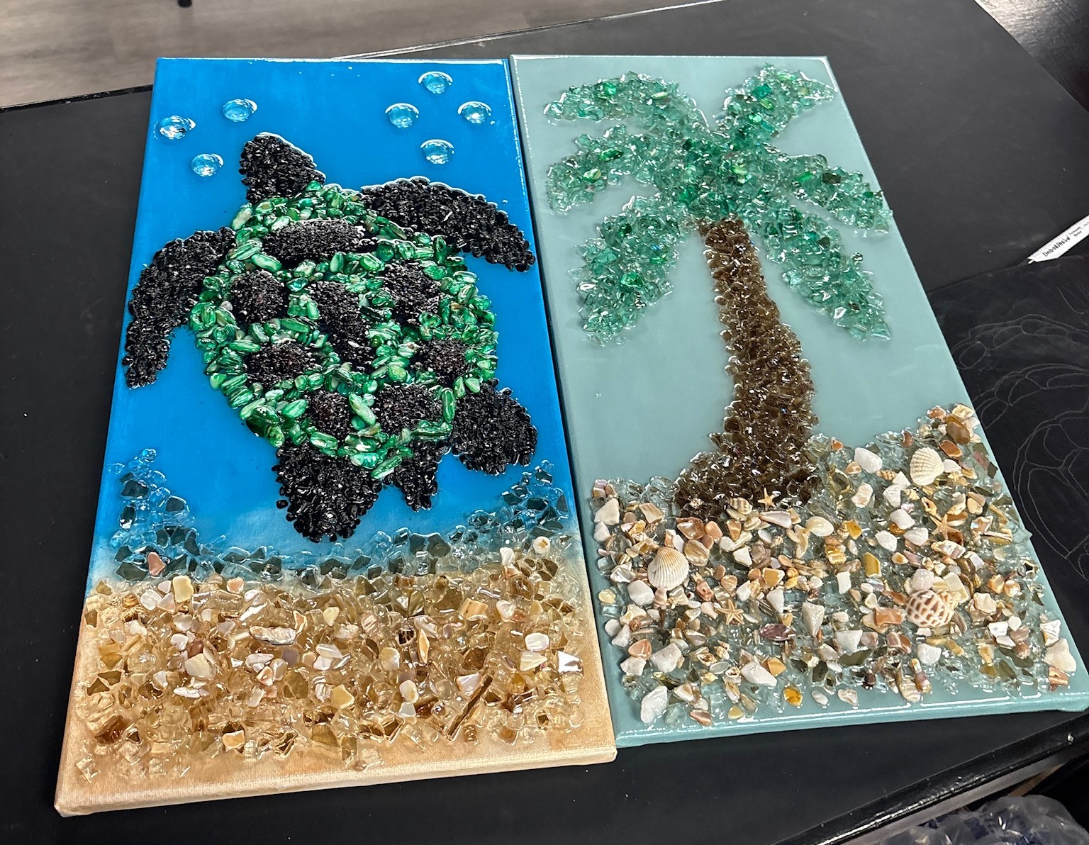 Resin art glass mosaic workshop Hilton Head