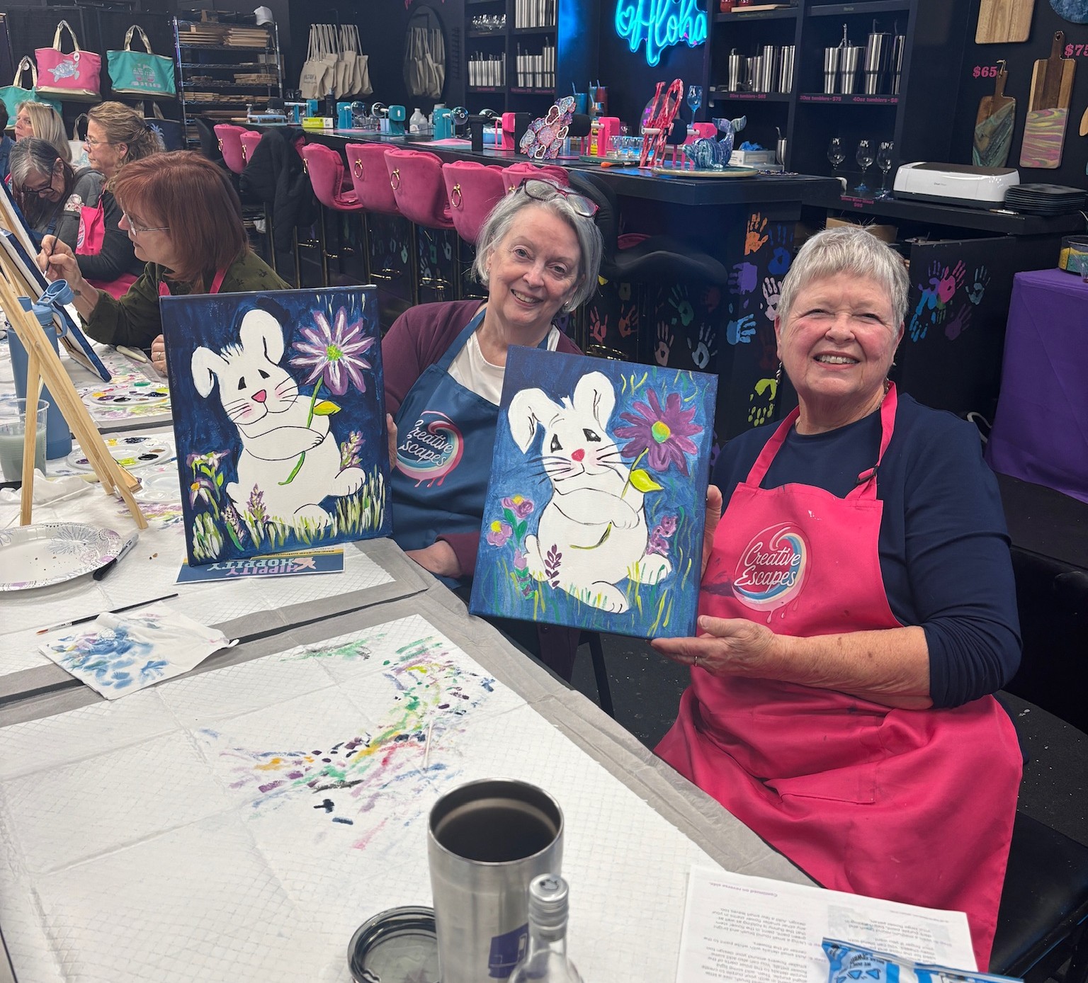 Saturday paint class Creative Escapes Art Cafe Hilton Head
